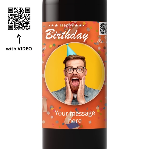 Vino con Video Etichetta 'Buon Compleanno' 1